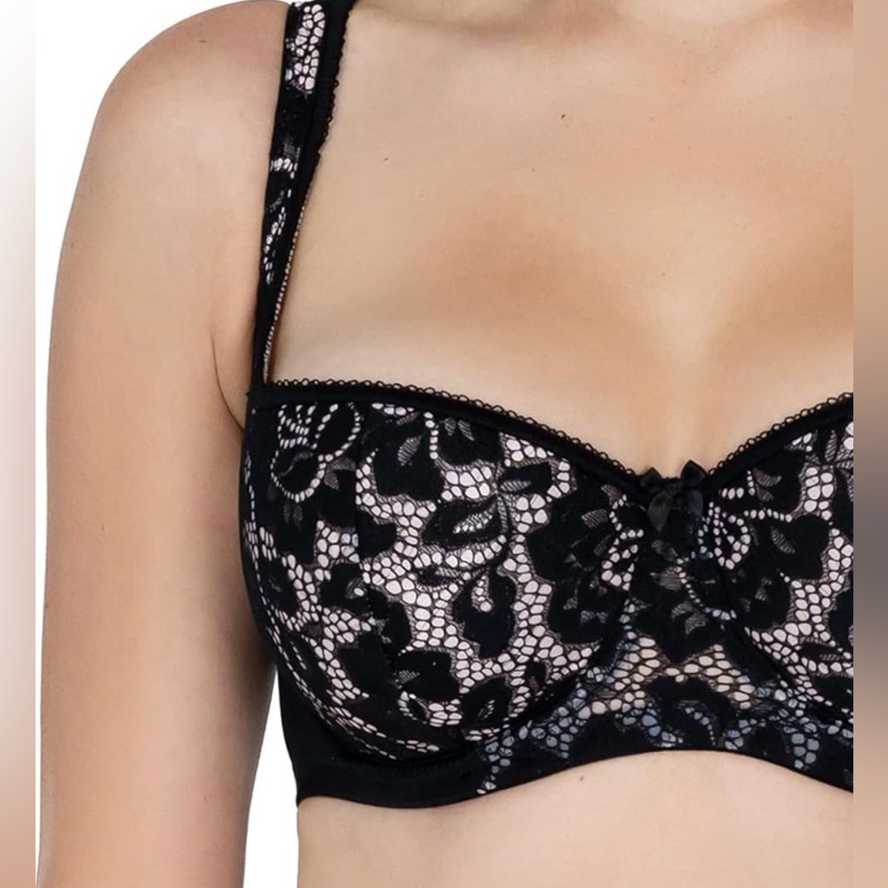 Elegant Black Lace Women's Bra 36 DD/E - Picture 3 of 7